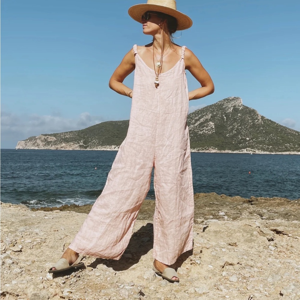 Beachwood Baby Linen Jumpsuit